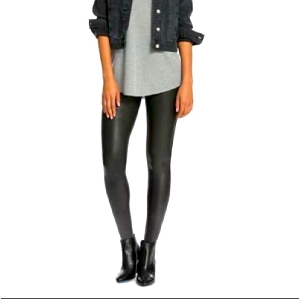 Spanx Faux Leather Leggings Size Small